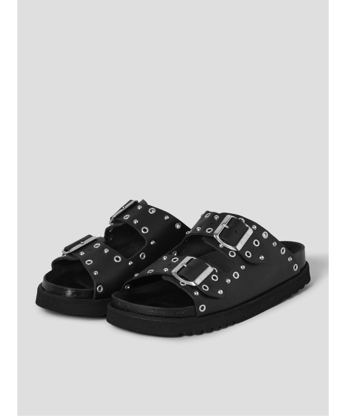 숄(SCHOLL) (WOMEN) 링 투스트랩 코르크 샌들 블랙 (HH64K2C115)