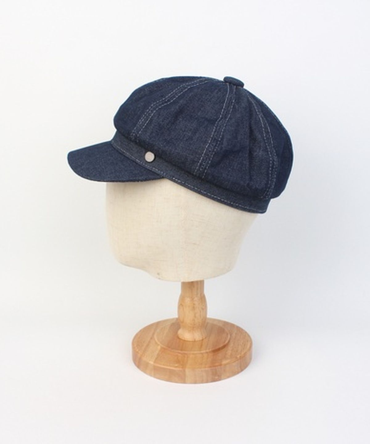 유니버셜 케미스트리(UNIVERSAL CHEMISTRY) Dark Denim Logo Newsboy Cap 뉴스보이캡
