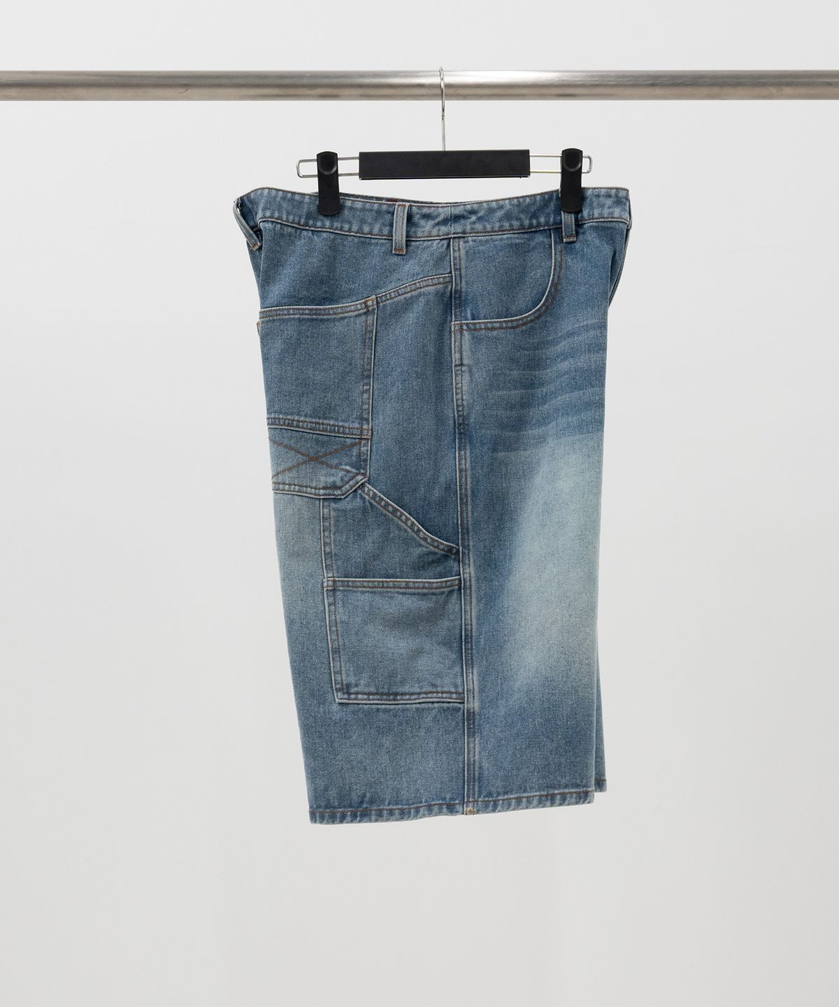 이티씨이(ETCE) (BASE) CARPENTER DENIM SHORTS (BLUE)