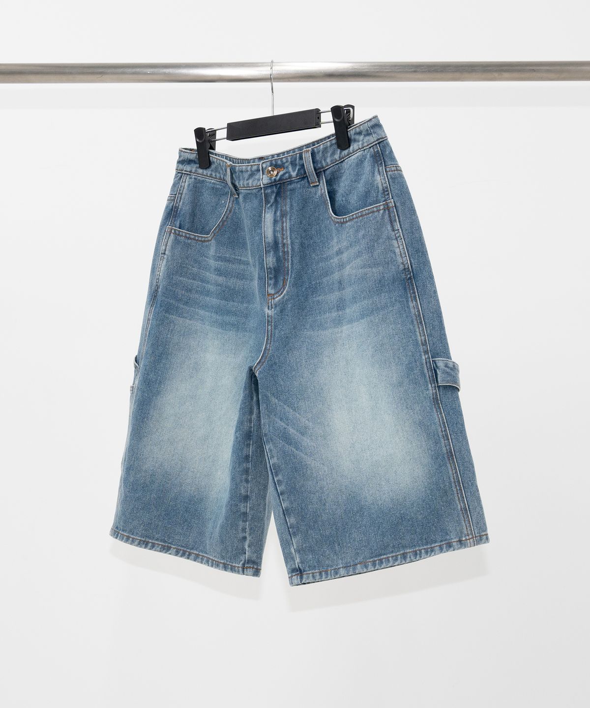 이티씨이(ETCE) (BASE) CARPENTER DENIM SHORTS (BLUE)