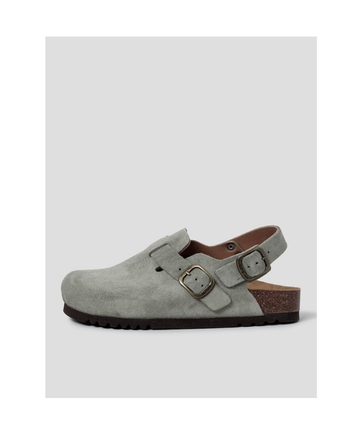 숄(SCHOLL) (WOMEN) 스웨이드 백스트랩 코르크 크로그  그린 (HH64K2C73M)