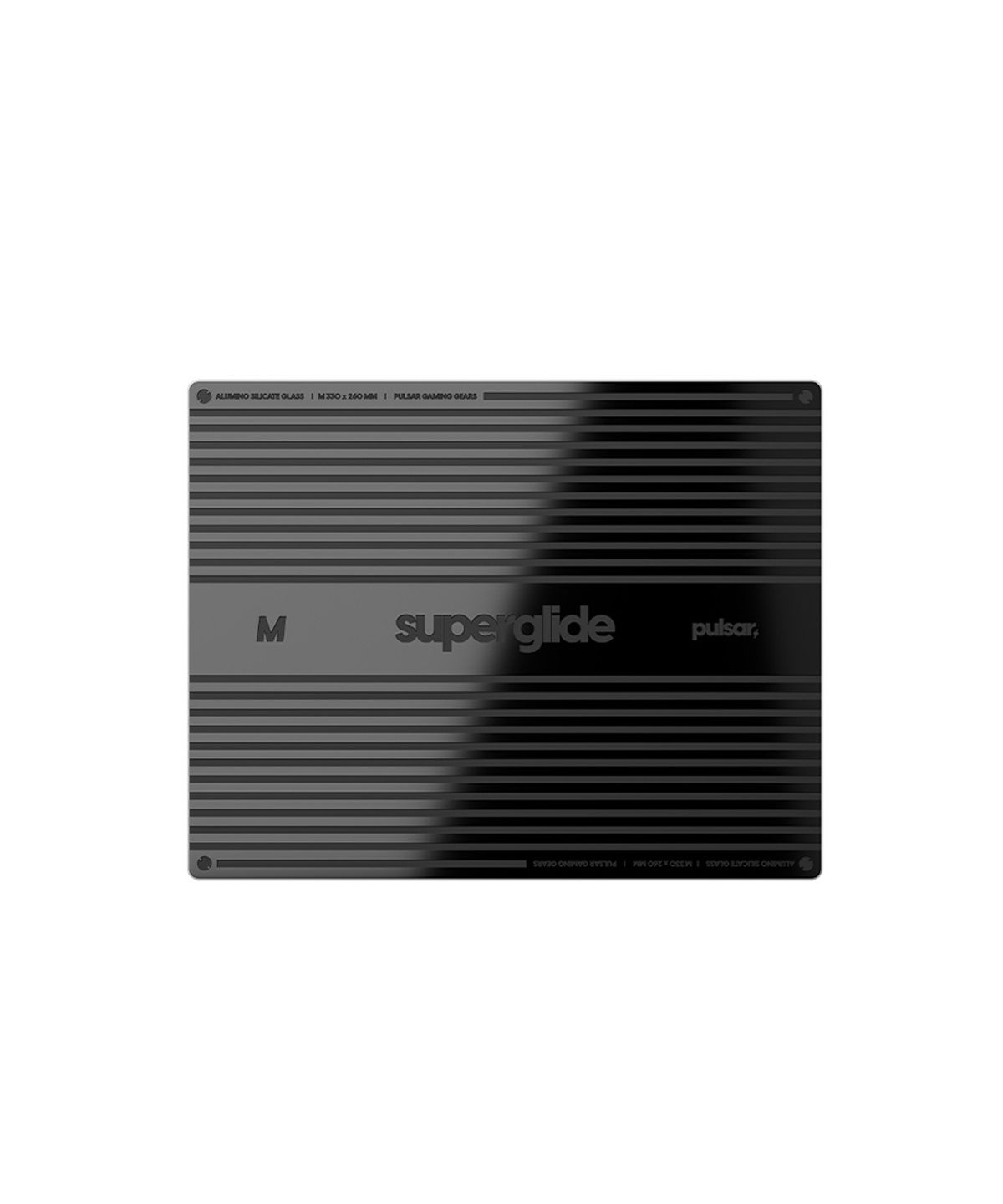 펄사(PULSAR) 슈퍼글라이드3 유리 마우스 패드 블랙색상 M 사이즈 Type-S (SGPMB3S)