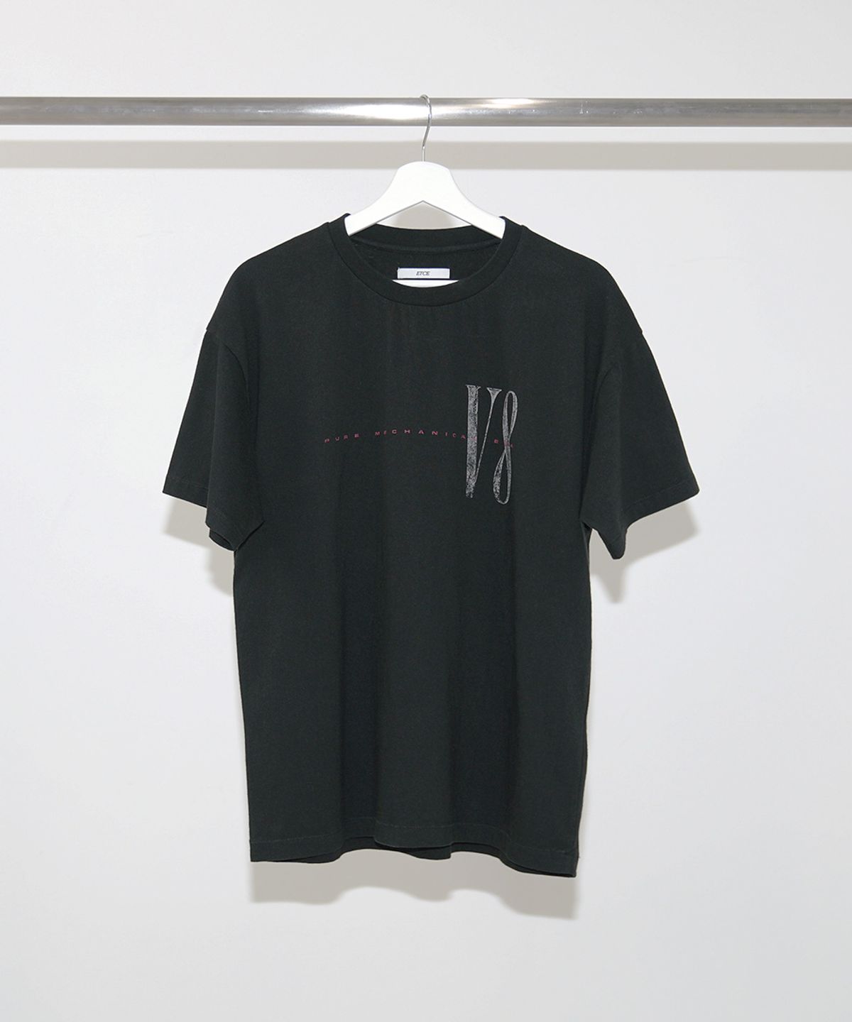 이티씨이(ETCE) WASHED V8 T-SHIRT (BLACK)