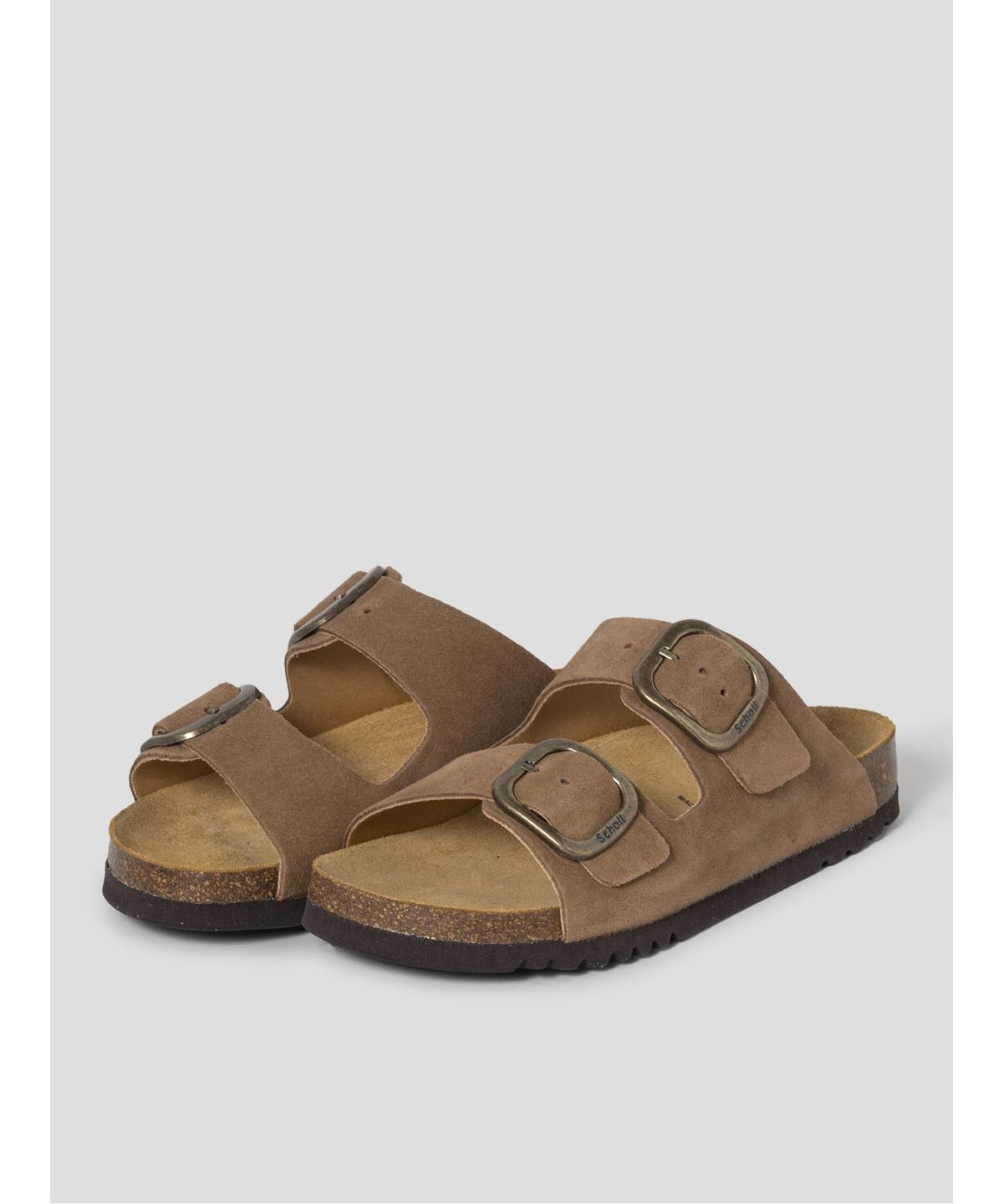 숄(SCHOLL) (WOMEN) 투스트랩 코르크 샌들  옐로이시 브라운 (HH64K2C13B)