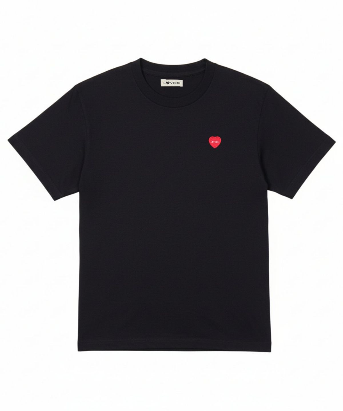 러브미오피셜(LOVEMIIOFFICIAL) 클래식 패치 하프 티셔츠
