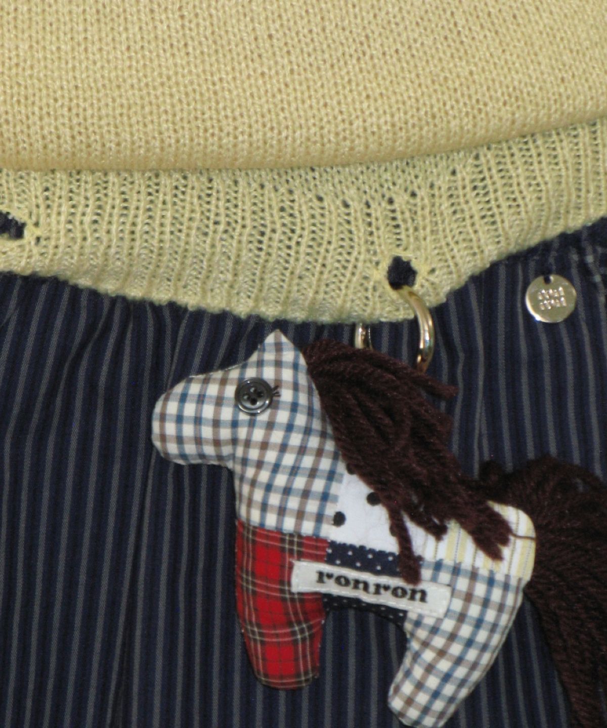 론론(RONRON) RR PATCHWORK PONY KEYRING