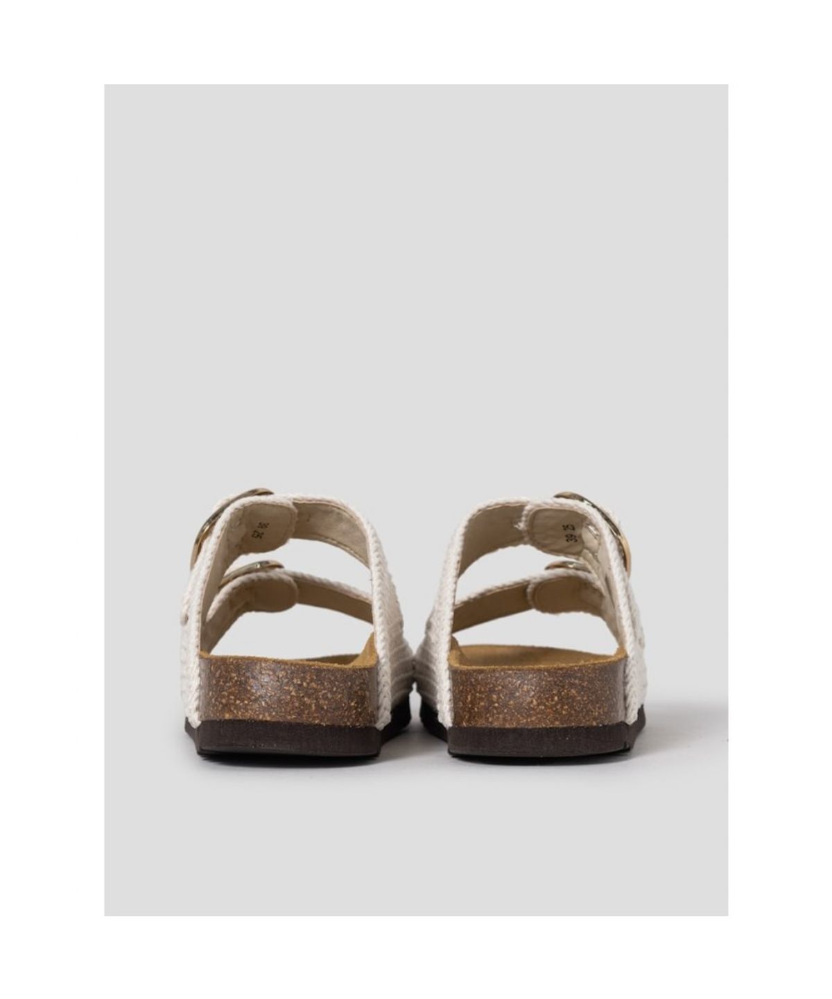 숄(SCHOLL) (WOMEN) 투스트랩 니팅 코르크 샌들  화이트 (HH64K2C251)