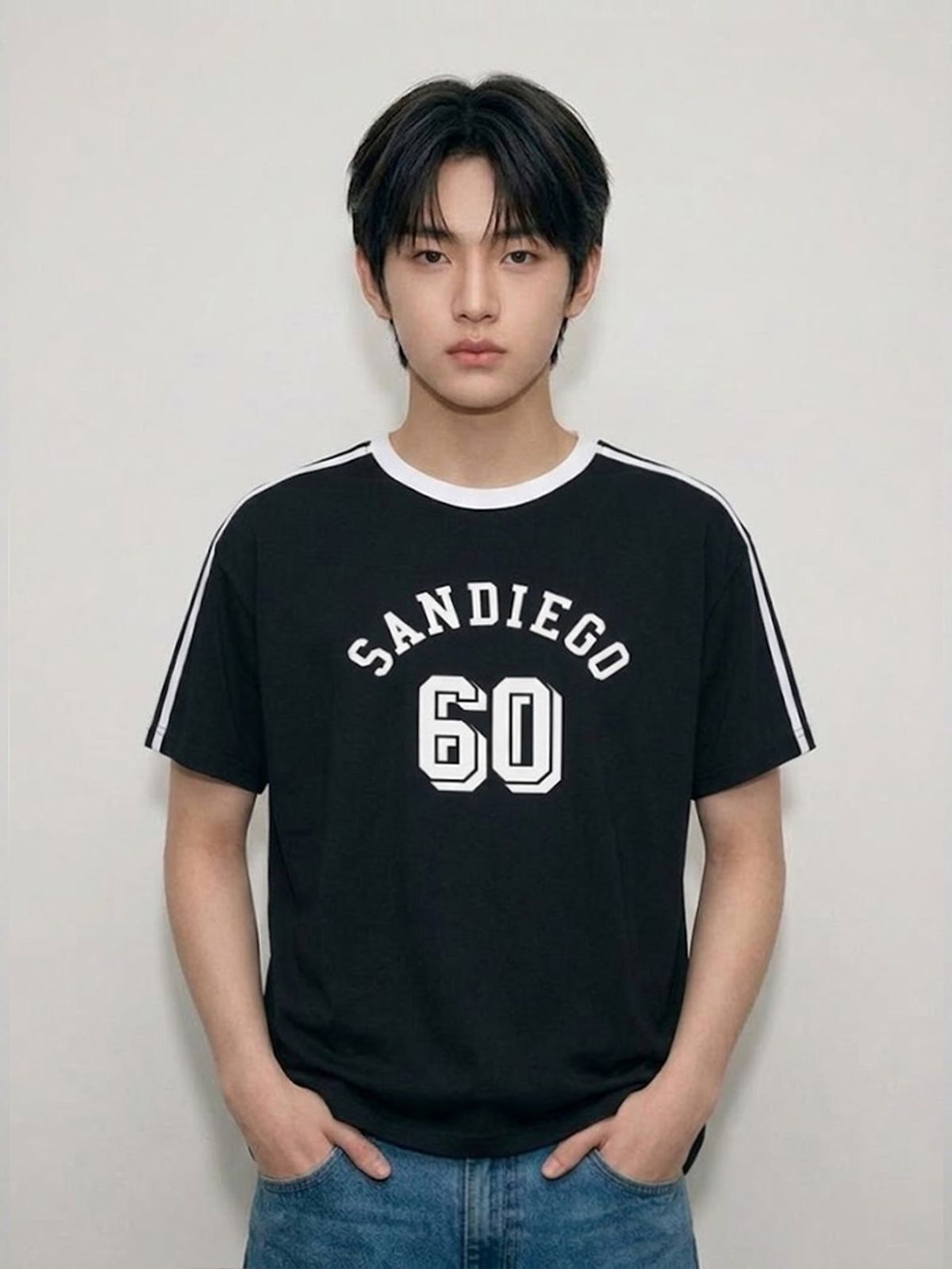 행텐 틴즈(HANGTEN TEENS) 틴즈 테이프 넘버 반팔 티셔츠_100(14570-031-417-31)