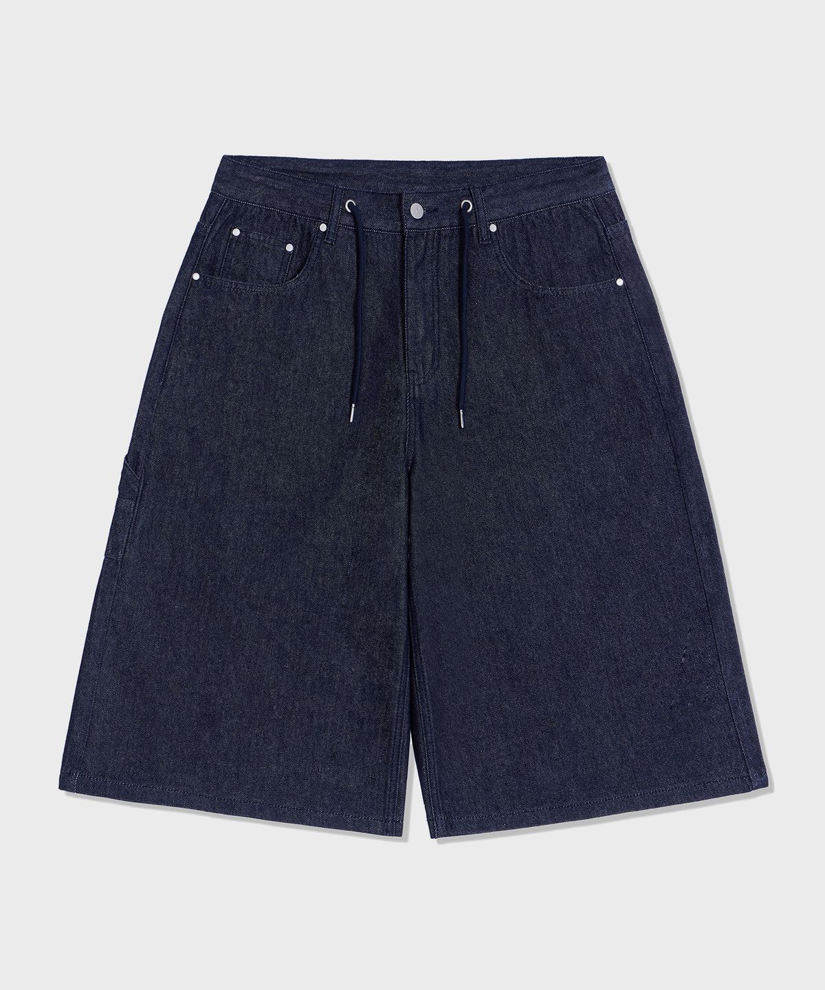 굿라이프웍스(GLW) [unisex] 논페이드 버뮤다 데님 팬츠 인디고