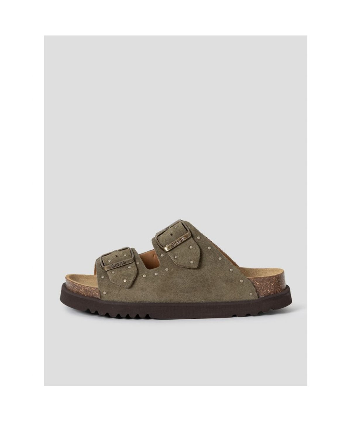 숄(SCHOLL) (WOMEN) 투스트랩 코르크 샌들  카키 (HH64K2C10H)