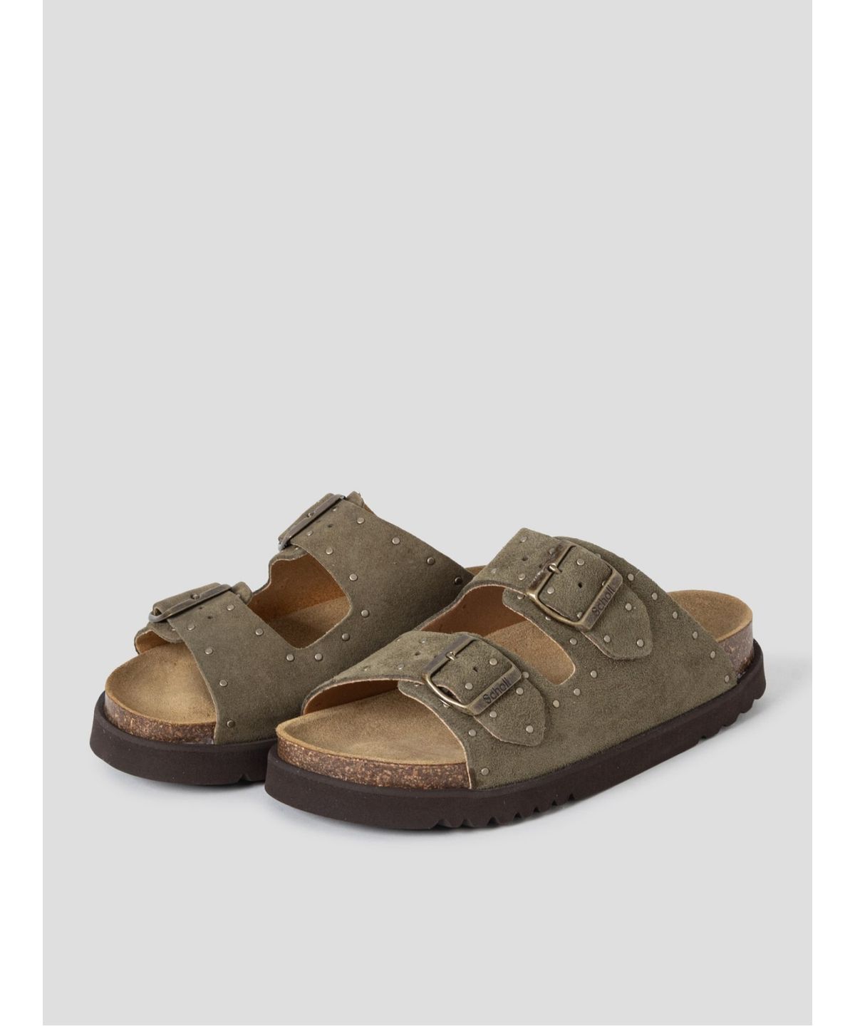 숄(SCHOLL) (WOMEN) 투스트랩 코르크 샌들  카키 (HH64K2C10H)
