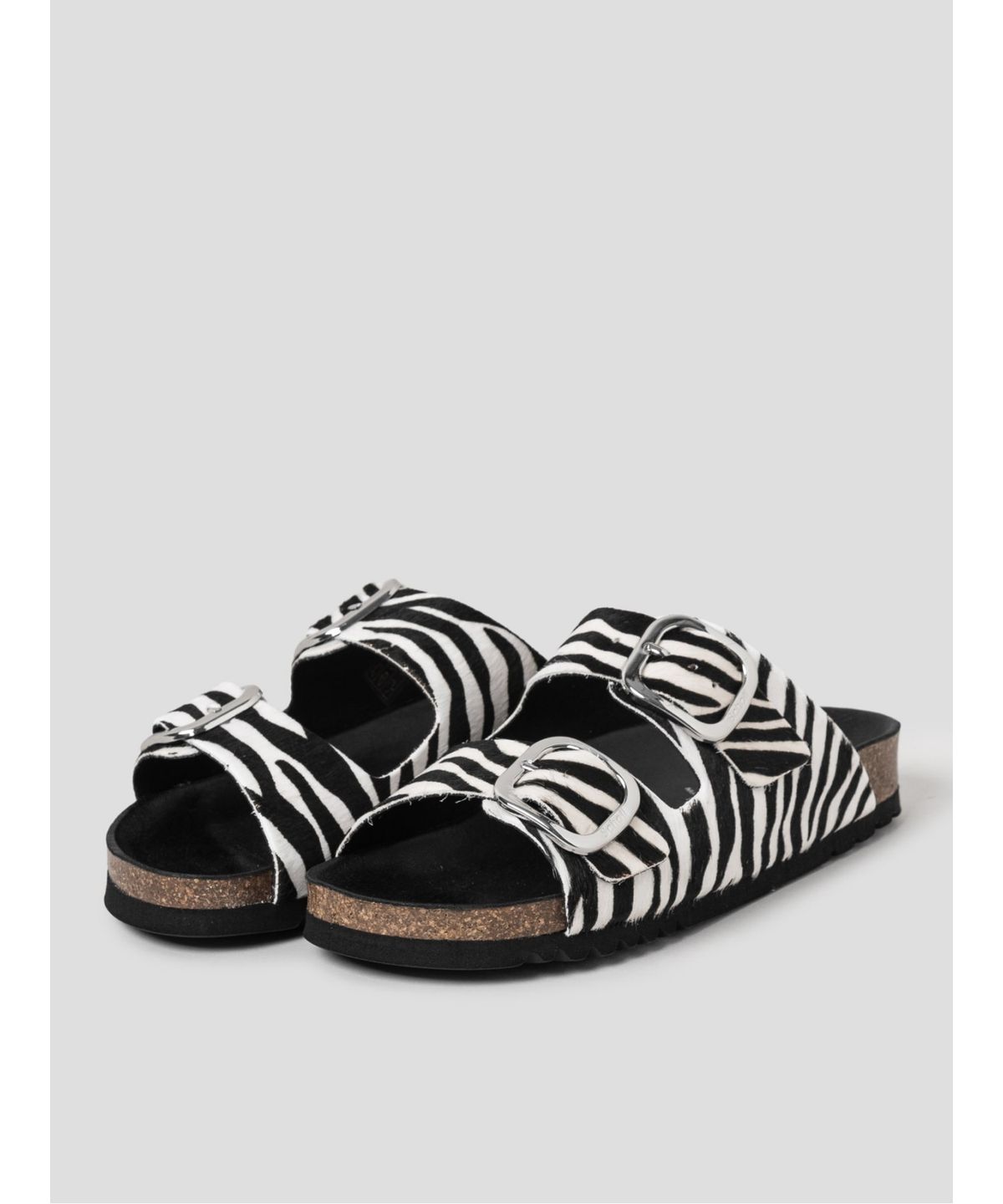 숄(SCHOLL) (WOMEN) 투스트랩 코르크 샌들  화이트 (HH64K2C131)