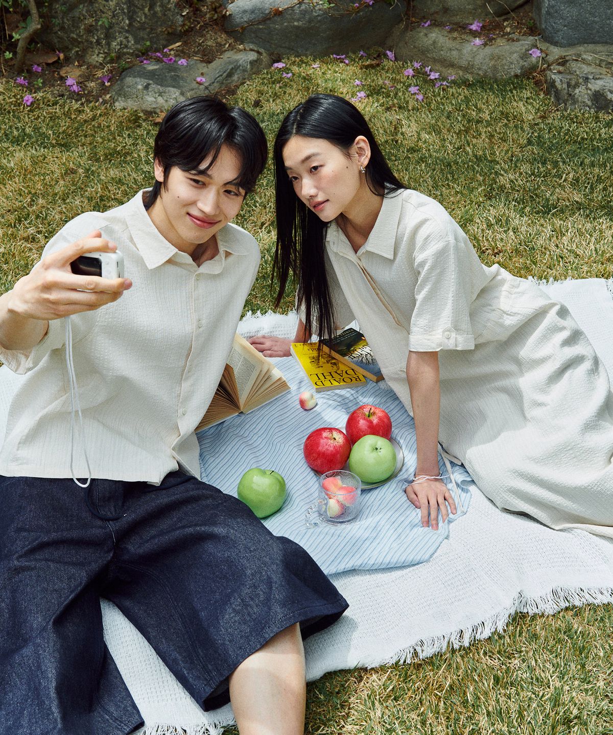굿라이프웍스(GLW) [unisex] 롤업 시어서커 크롭 셔츠 크림