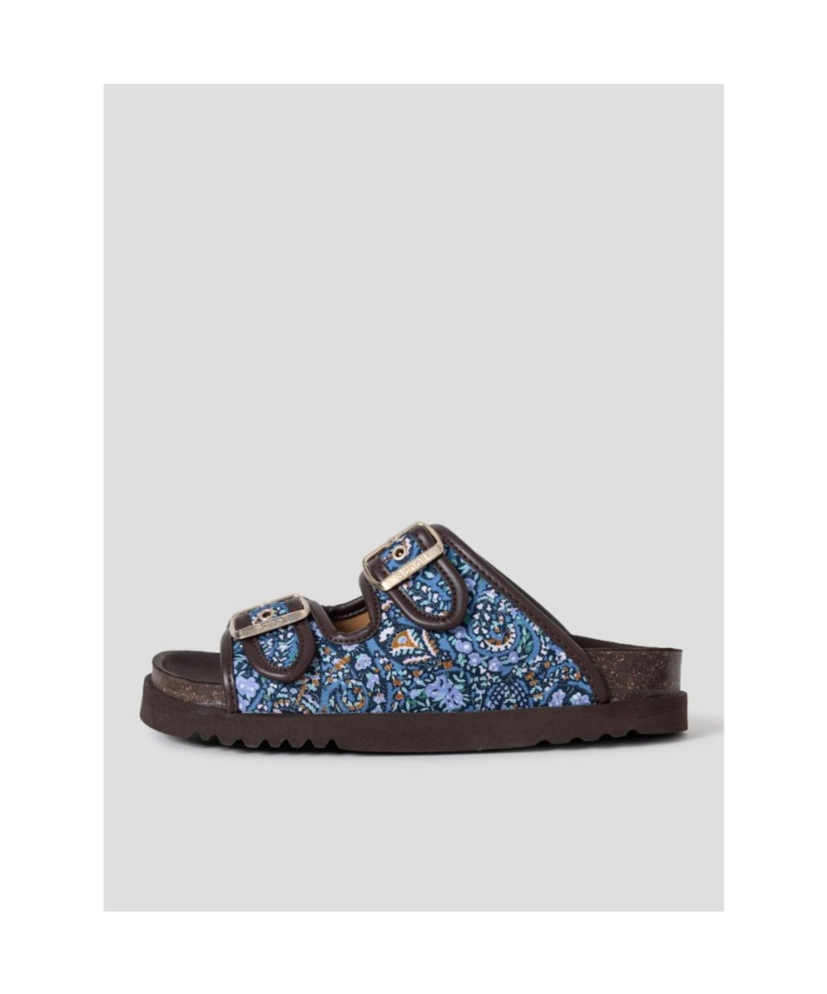 숄(SCHOLL) (WOMEN) 투스트랩 패턴 코르크 샌들  브라운 (HH64K2C17D)