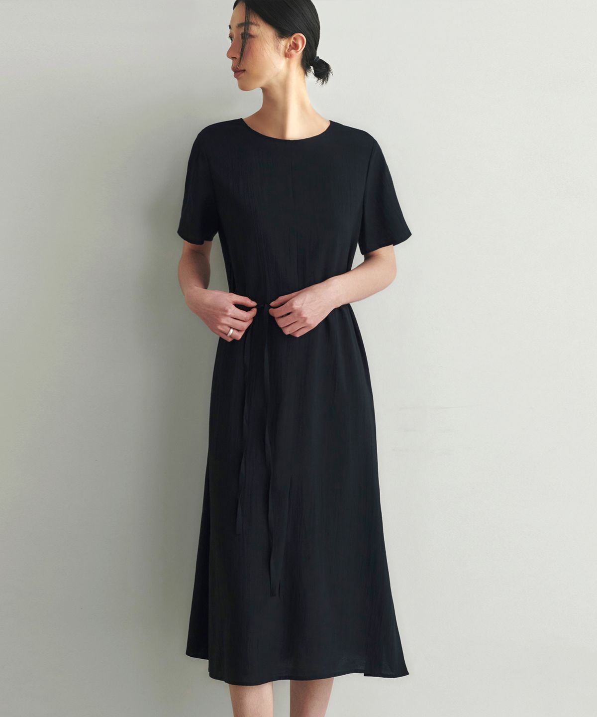 앳모어(ATMORE) 마린 루즈 롱 드레스 (black)