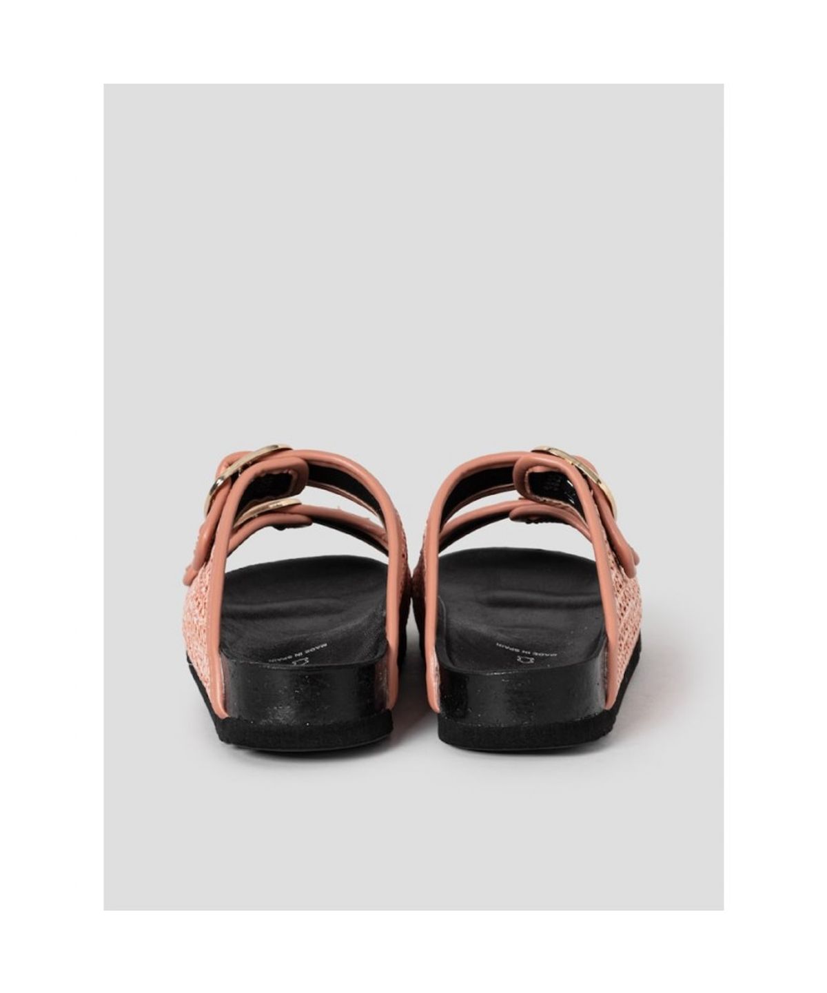 숄(SCHOLL) (WOMEN) 투스트랩 라피아 코르크 샌들  코럴 (HH64K2C247)
