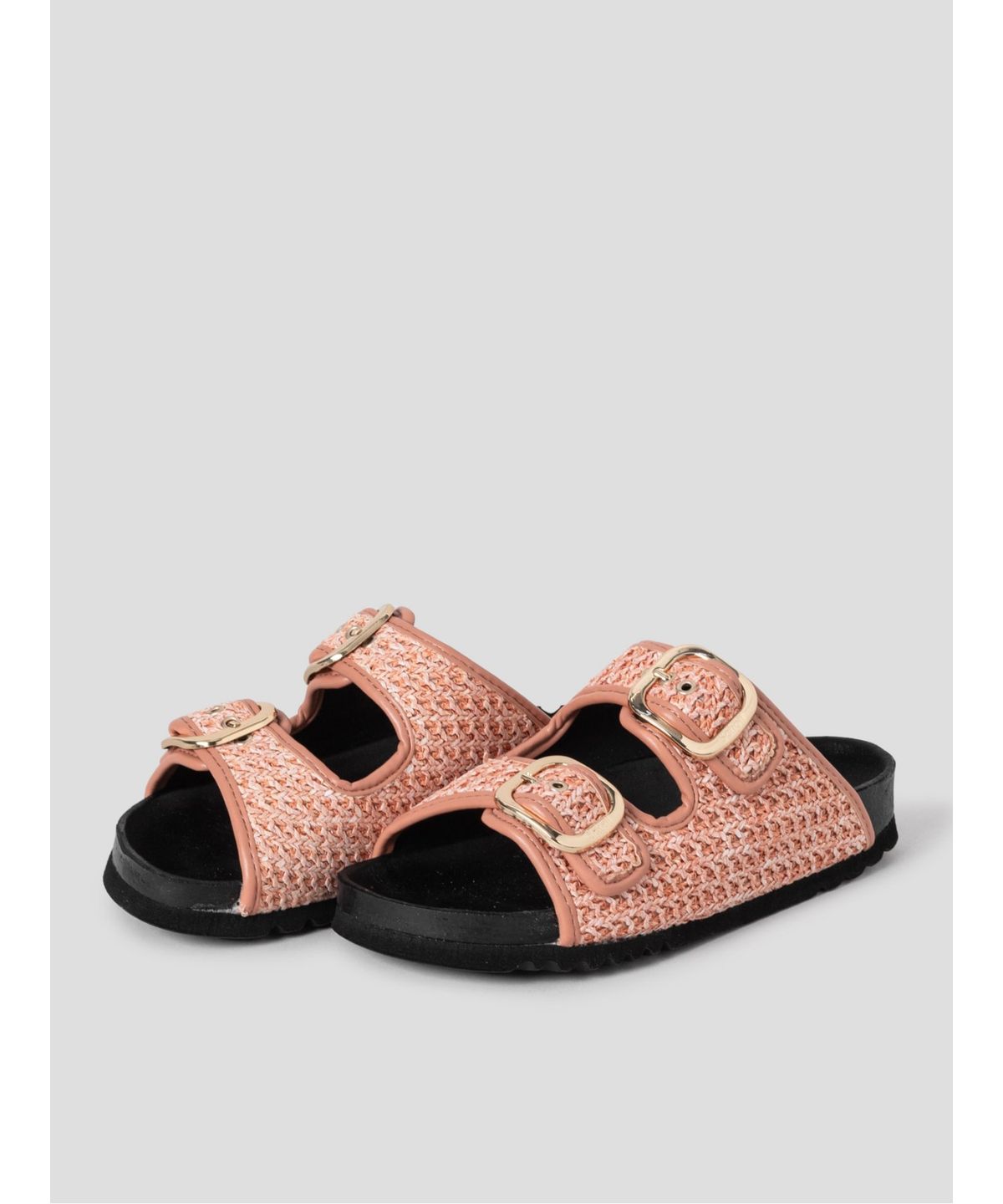 숄(SCHOLL) (WOMEN) 투스트랩 라피아 코르크 샌들  코럴 (HH64K2C247)