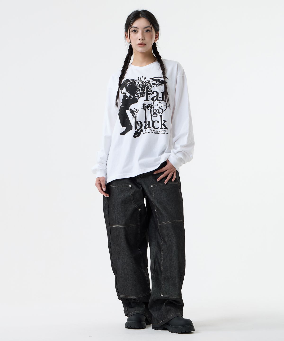 낫띵이즈베럴댄미(NOTHINGISBETTERTHANME) VINTAGE ARTWORK LONG SLEEVE_white