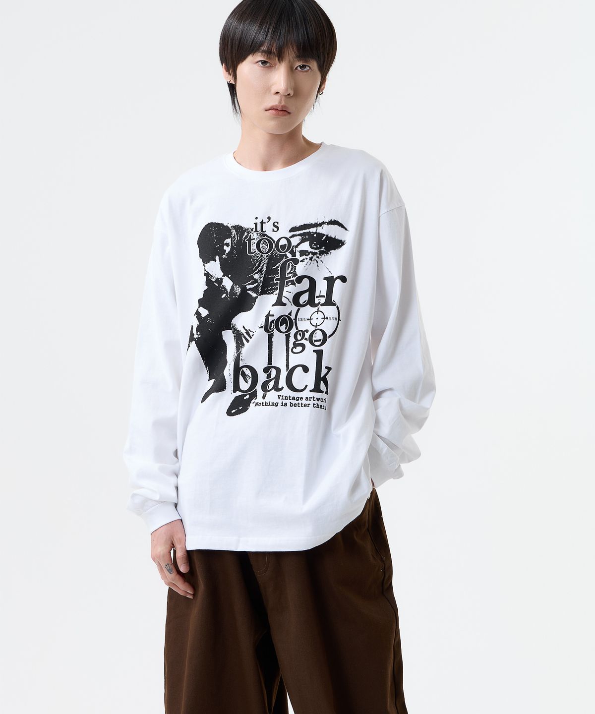 낫띵이즈베럴댄미(NOTHINGISBETTERTHANME) VINTAGE ARTWORK LONG SLEEVE_white