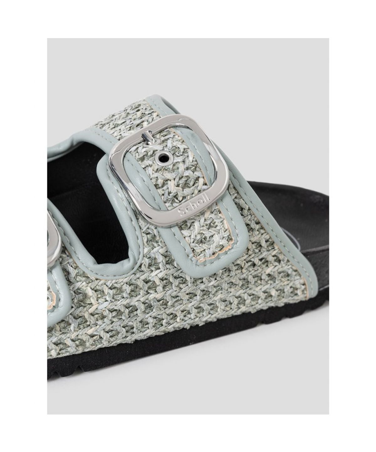 숄(SCHOLL) (WOMEN) 투스트랩 라피아 코르크 샌들  그린 (HH64K2C24M)
