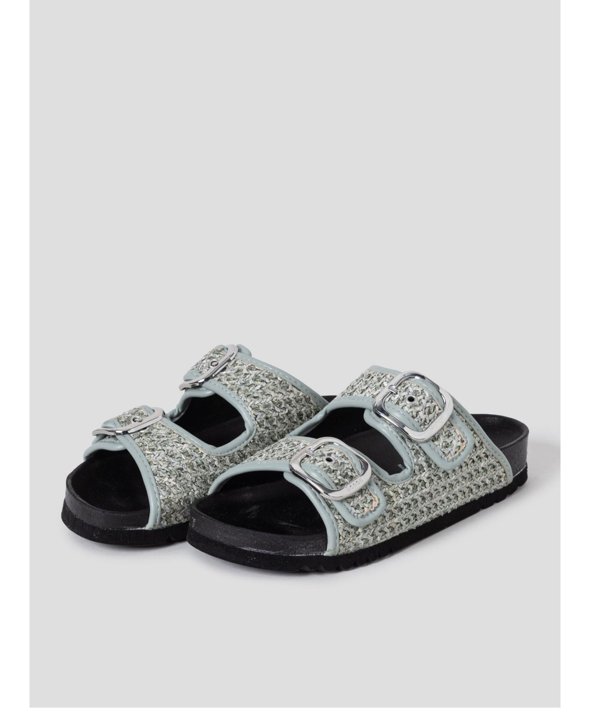 숄(SCHOLL) (WOMEN) 투스트랩 라피아 코르크 샌들  그린 (HH64K2C24M)