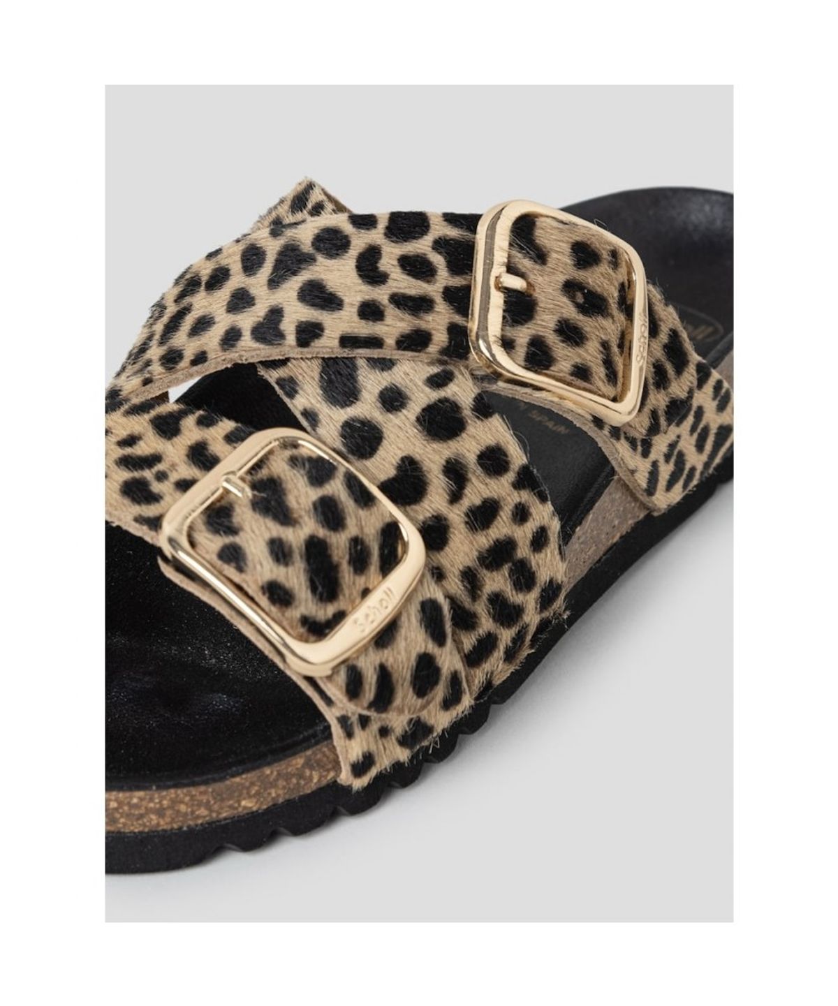 숄(SCHOLL) (WOMEN) 멀티스트랩 코르크 샌들  브라운 (HH64K2C25D)
