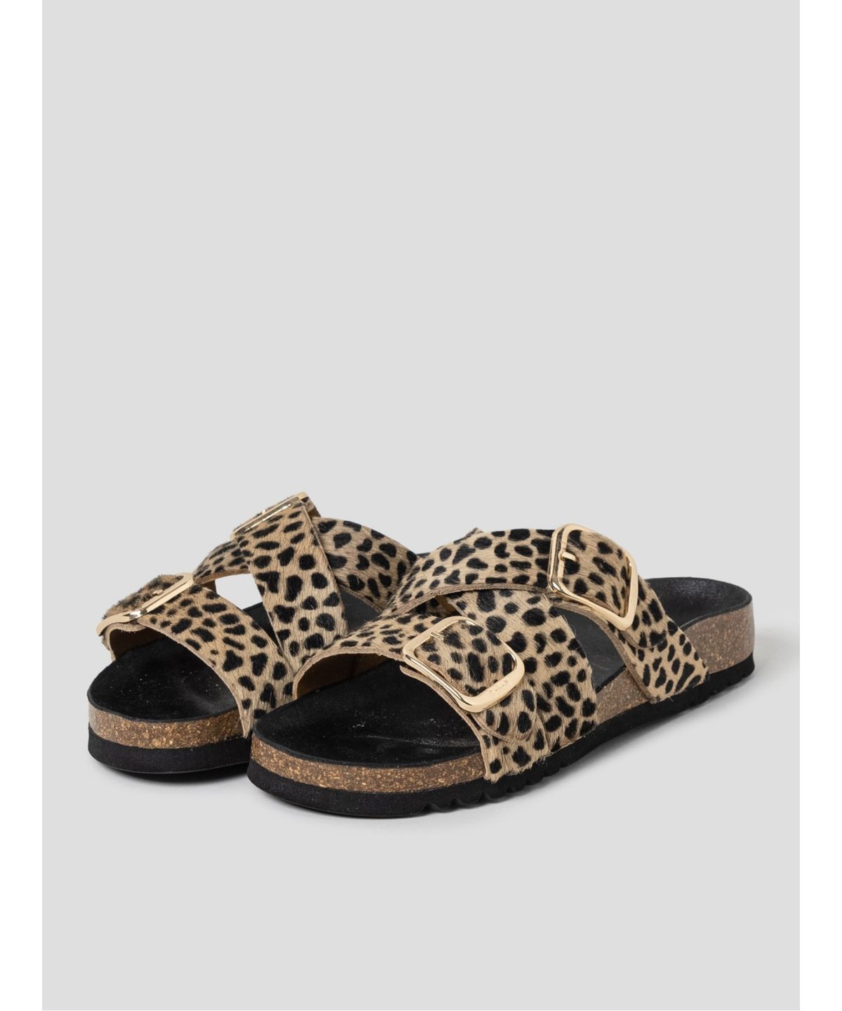숄(SCHOLL) (WOMEN) 멀티스트랩 코르크 샌들  브라운 (HH64K2C25D)