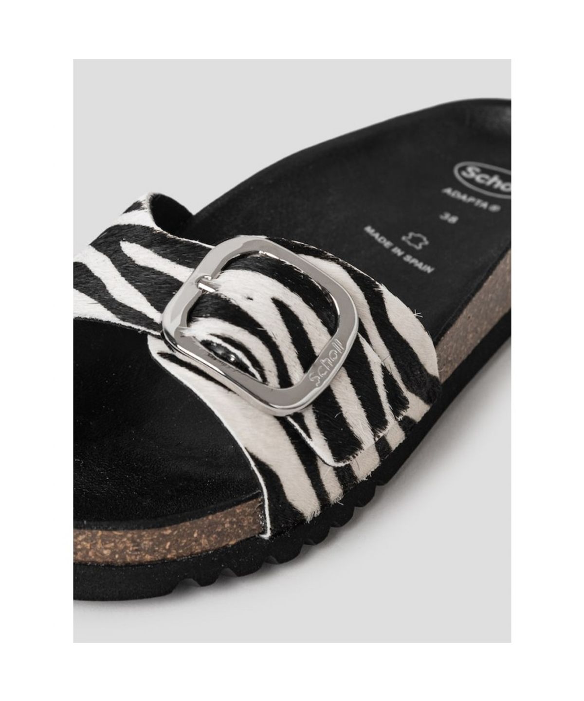 숄(SCHOLL) (WOMEN) 원스트랩 코르크 샌들  화이트 (HH64K2C401)