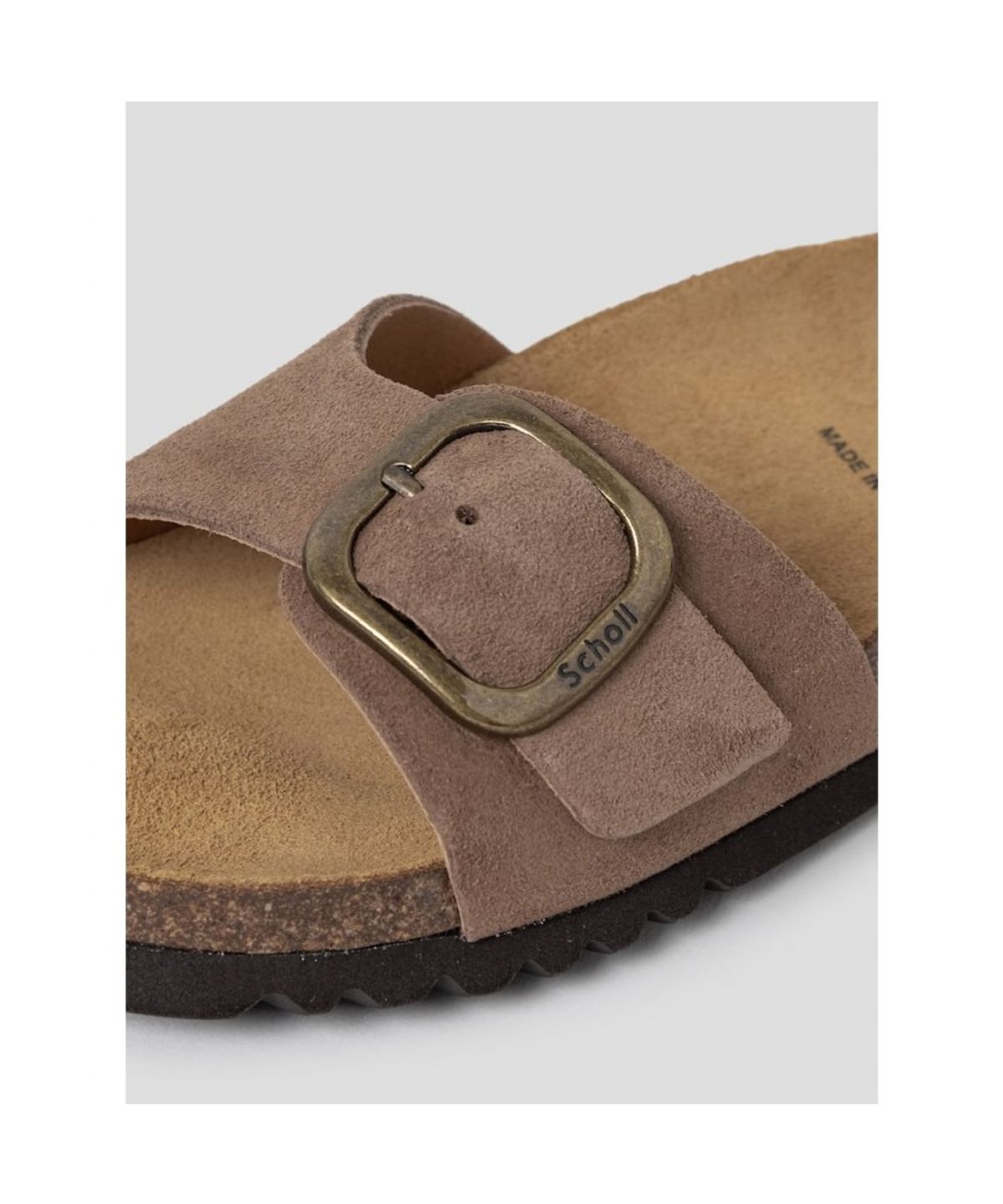 숄(SCHOLL) (WOMEN) 원스트랩 코르크 샌들  브라운 (HH64K2C41D)