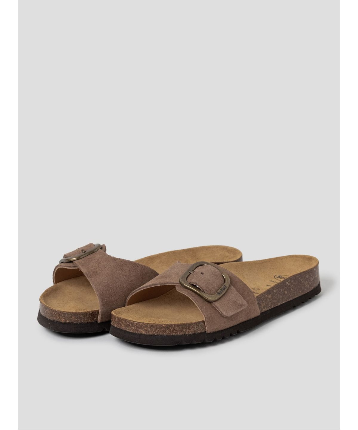 숄(SCHOLL) (WOMEN) 원스트랩 코르크 샌들  브라운 (HH64K2C41D)