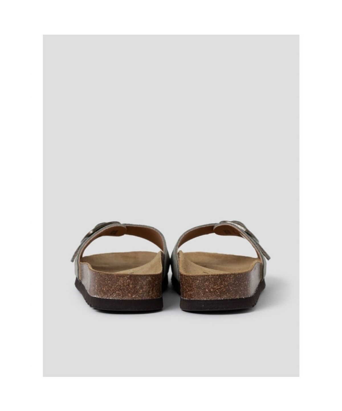 숄(SCHOLL) (WOMEN) 원스트랩 코르크 샌들  그린 (HH64K2C41M)