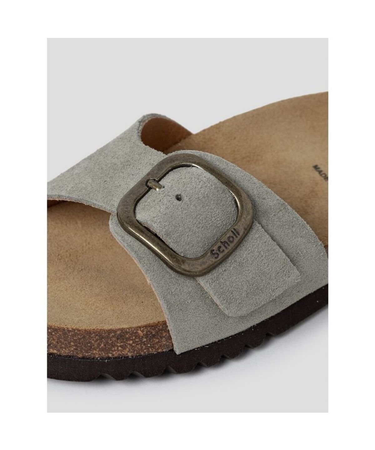 숄(SCHOLL) (WOMEN) 원스트랩 코르크 샌들  그린 (HH64K2C41M)