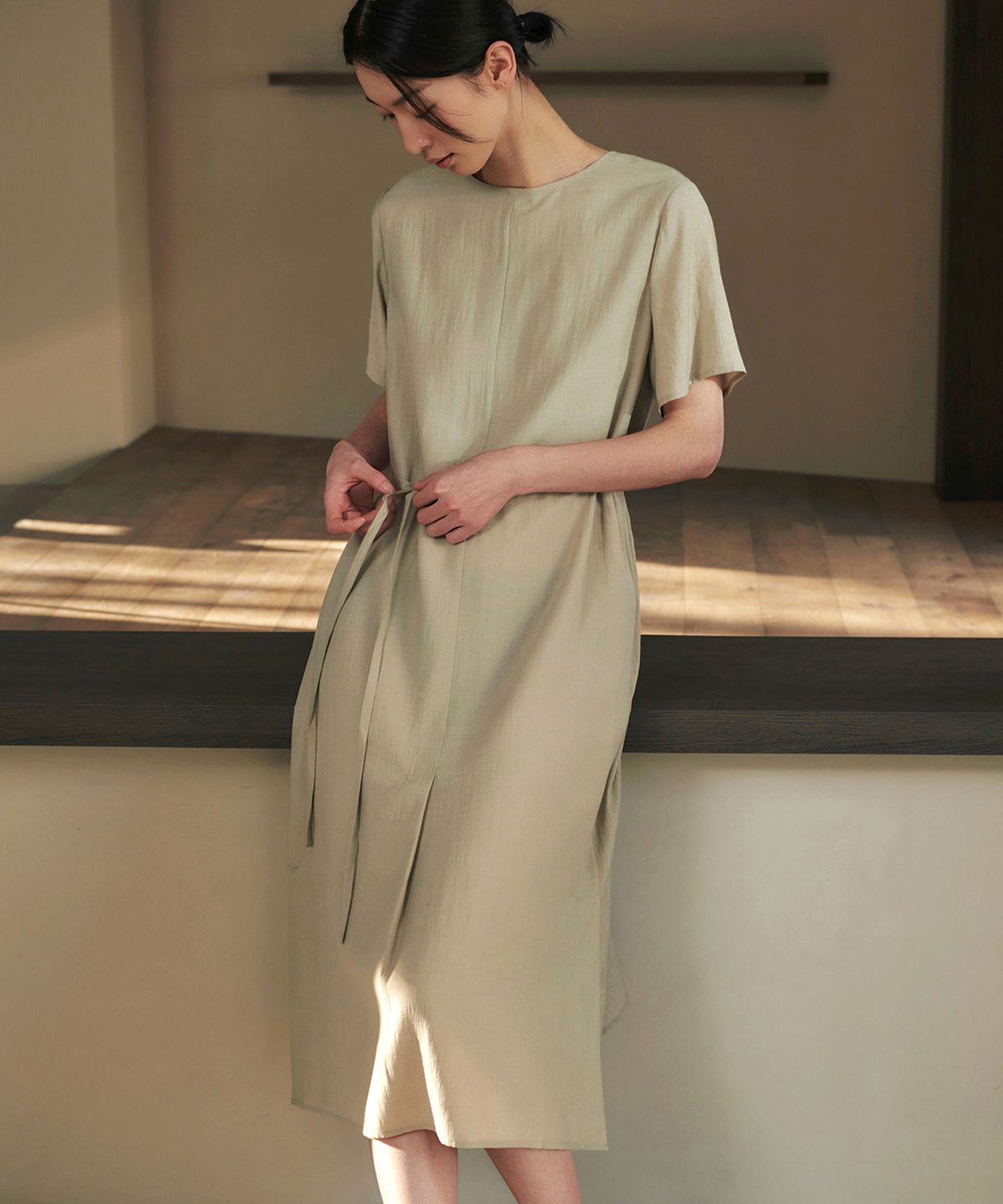 앳모어(ATMORE) 마린 루즈 롱 드레스 (olive)
