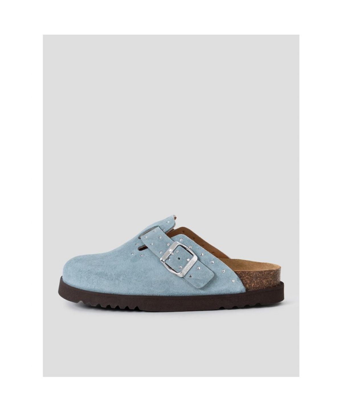 숄(SCHOLL) (WOMEN) 스터드 스웨이드 코르크 크로그  스카이 블루 (HH64K2C70Q)