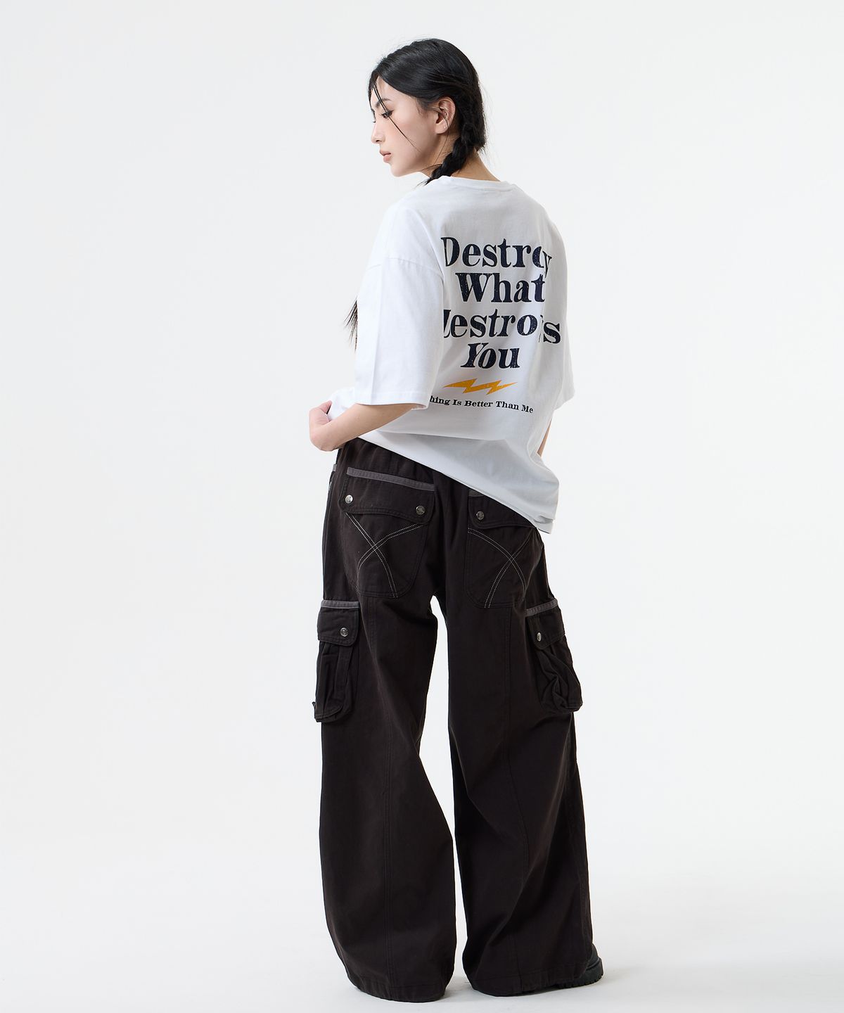 낫띵이즈베럴댄미(NOTHINGISBETTERTHANME) DESTROY TEE_white
