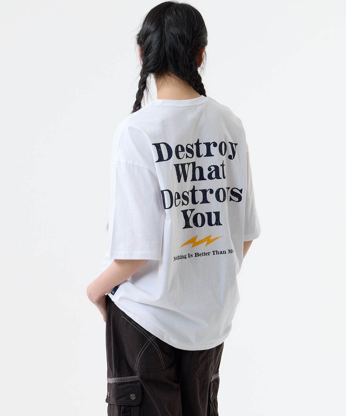 낫띵이즈베럴댄미(NOTHINGISBETTERTHANME) DESTROY TEE_white