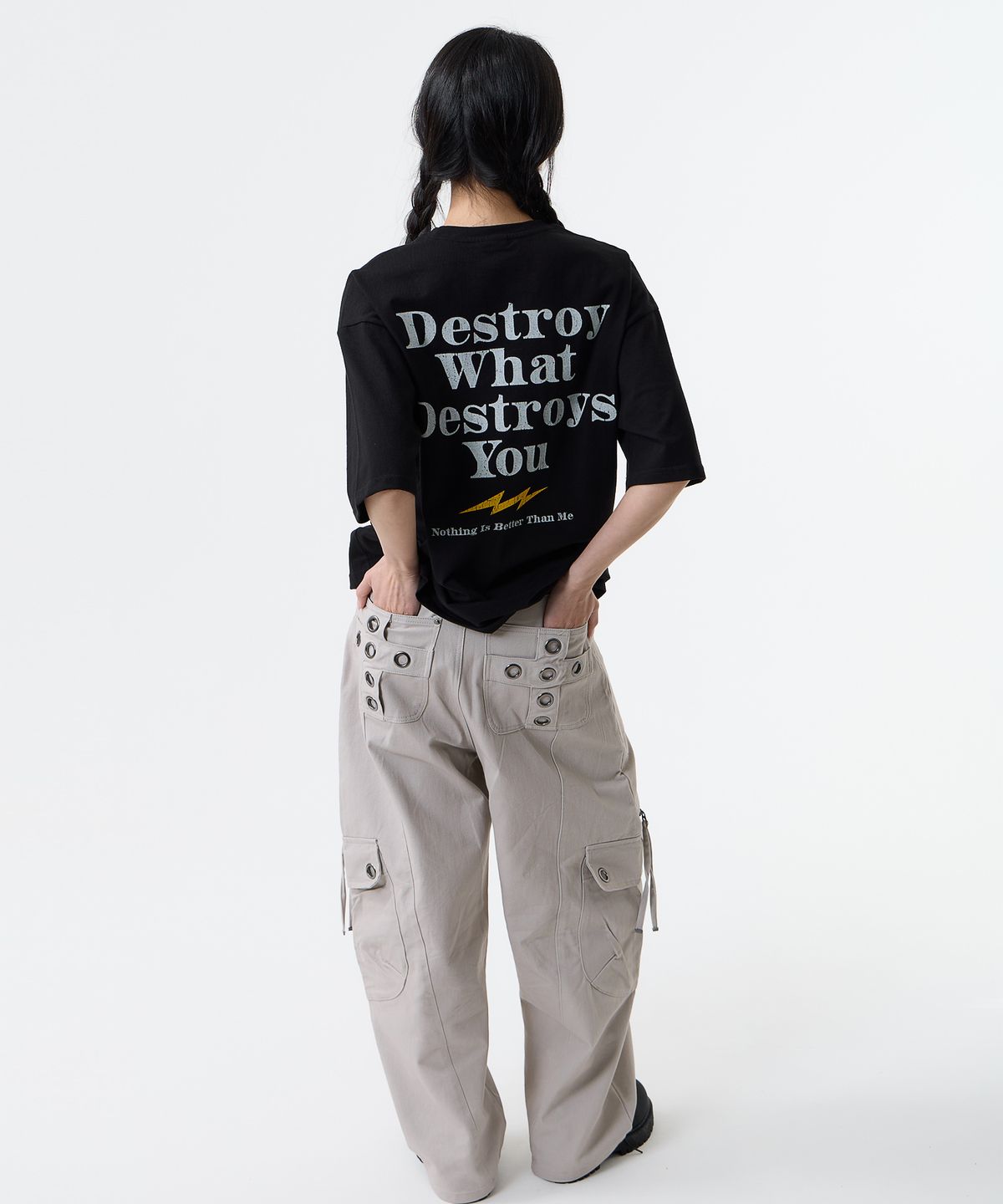 낫띵이즈베럴댄미(NOTHINGISBETTERTHANME) DESTROY TEE_black