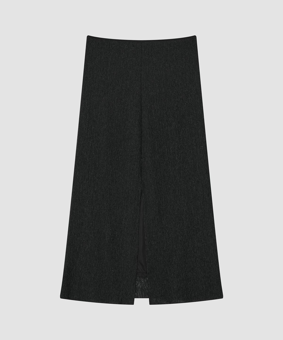 더 릴(THE LILLE) Wavy Linen Long Skirt_Black