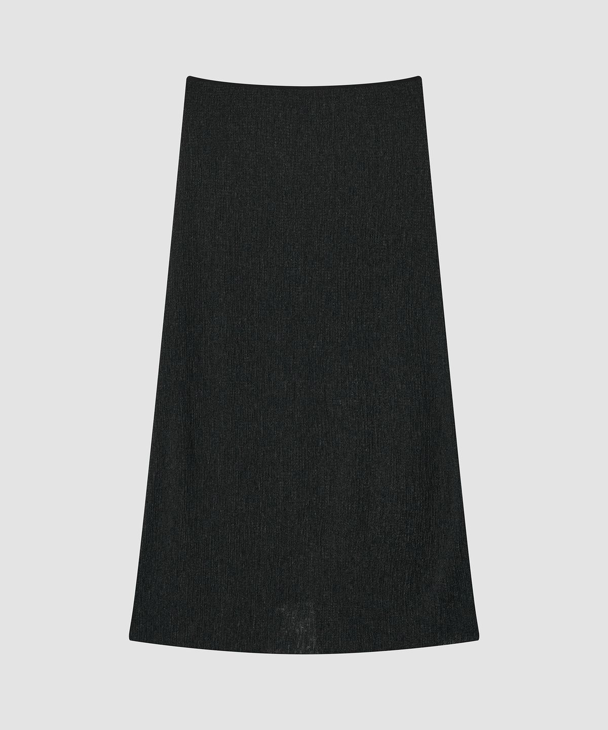 더 릴(THE LILLE) Wavy Linen Long Skirt_Black