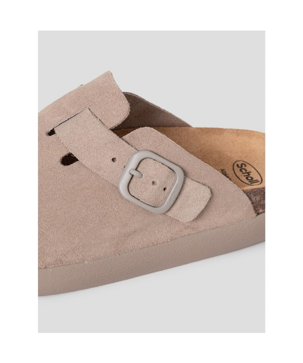 숄(SCHOLL) (WOMEN) 스웨이드 청키솔 코르크 크로그  옐로이시 브라운 (HH64K2C75B)