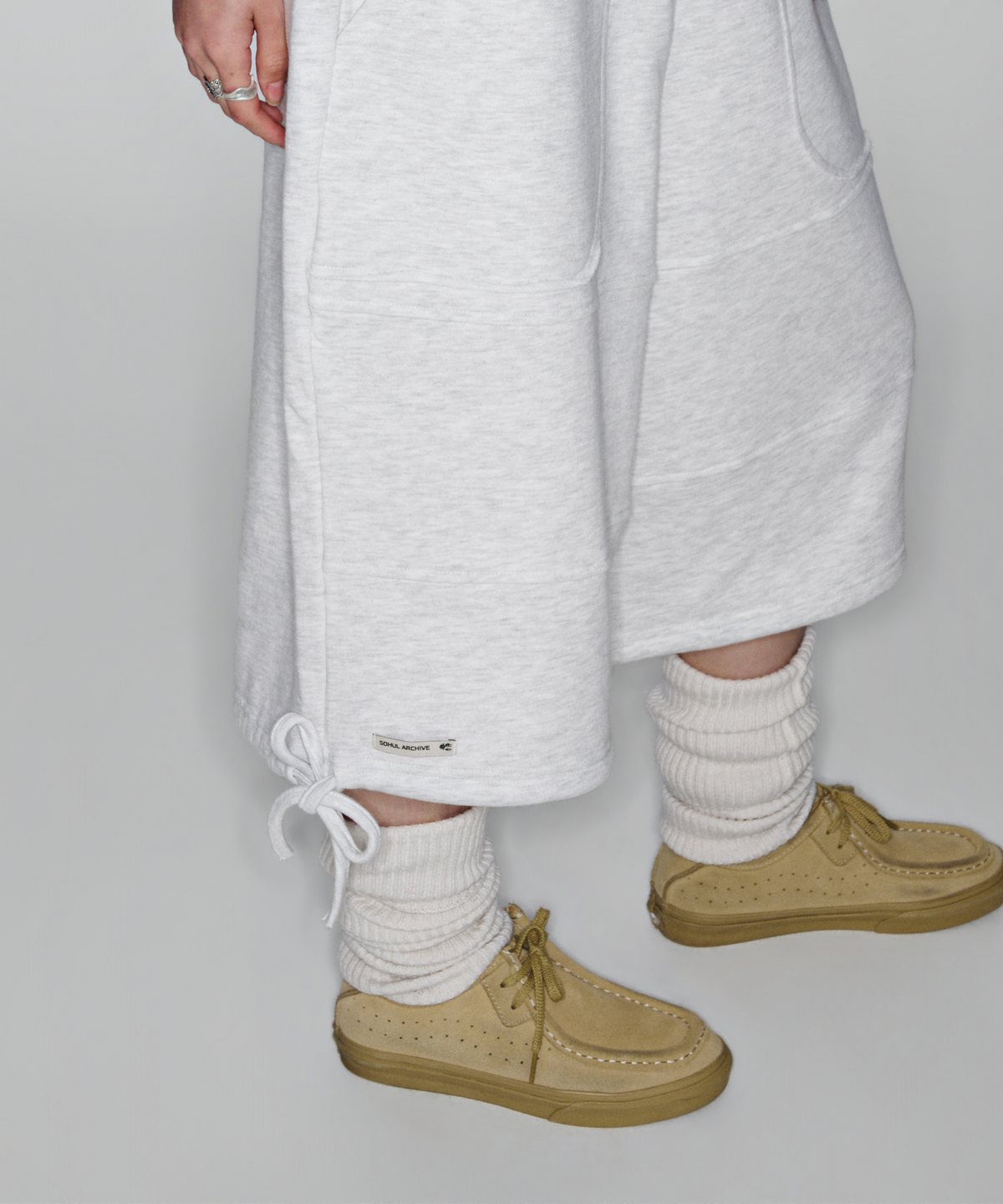 소흘(SOHUL) Panel Shorts (화이트 멜란지)