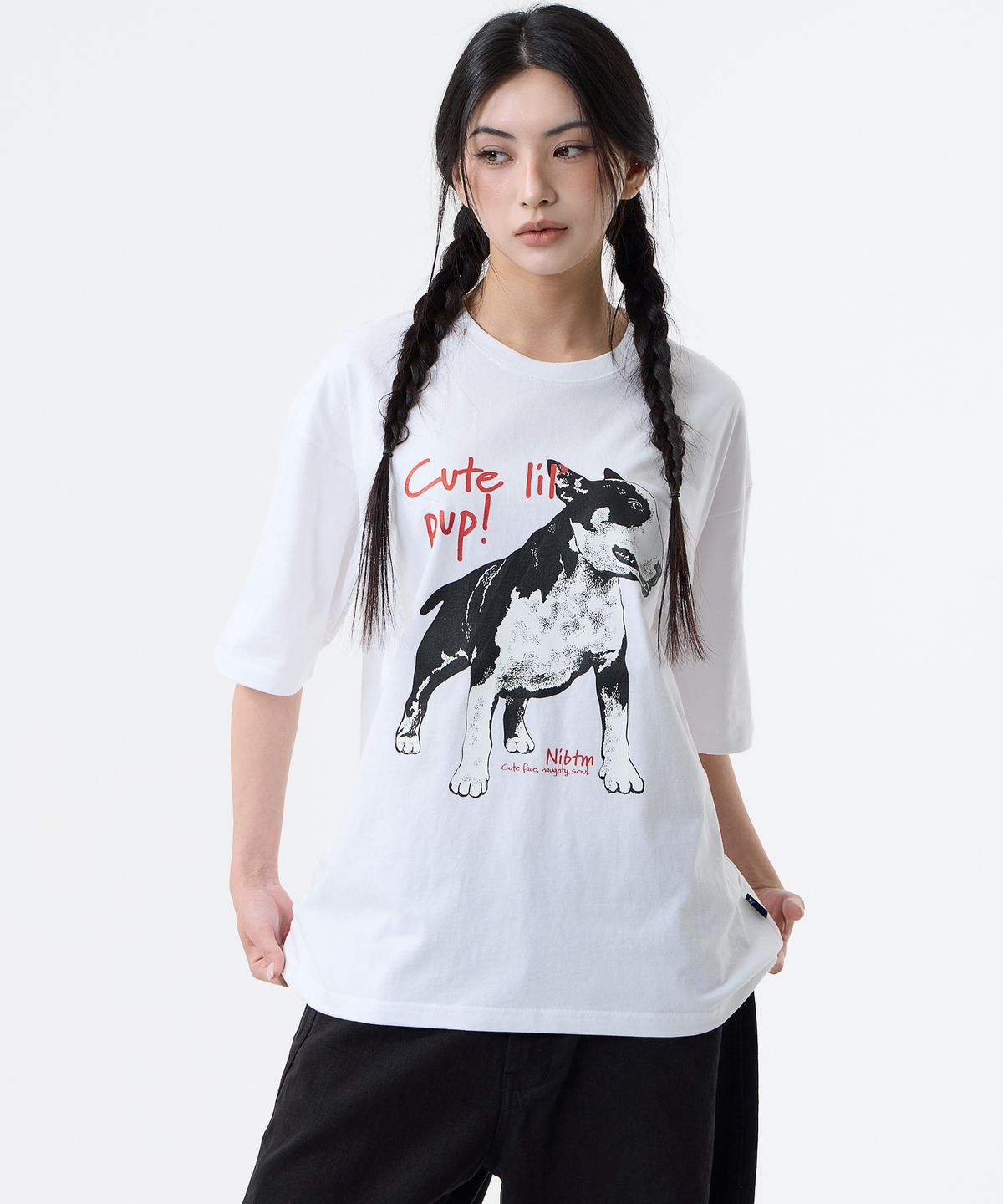 낫띵이즈베럴댄미(NOTHINGISBETTERTHANME) BULL TERRIER VINTAGE TEE_white