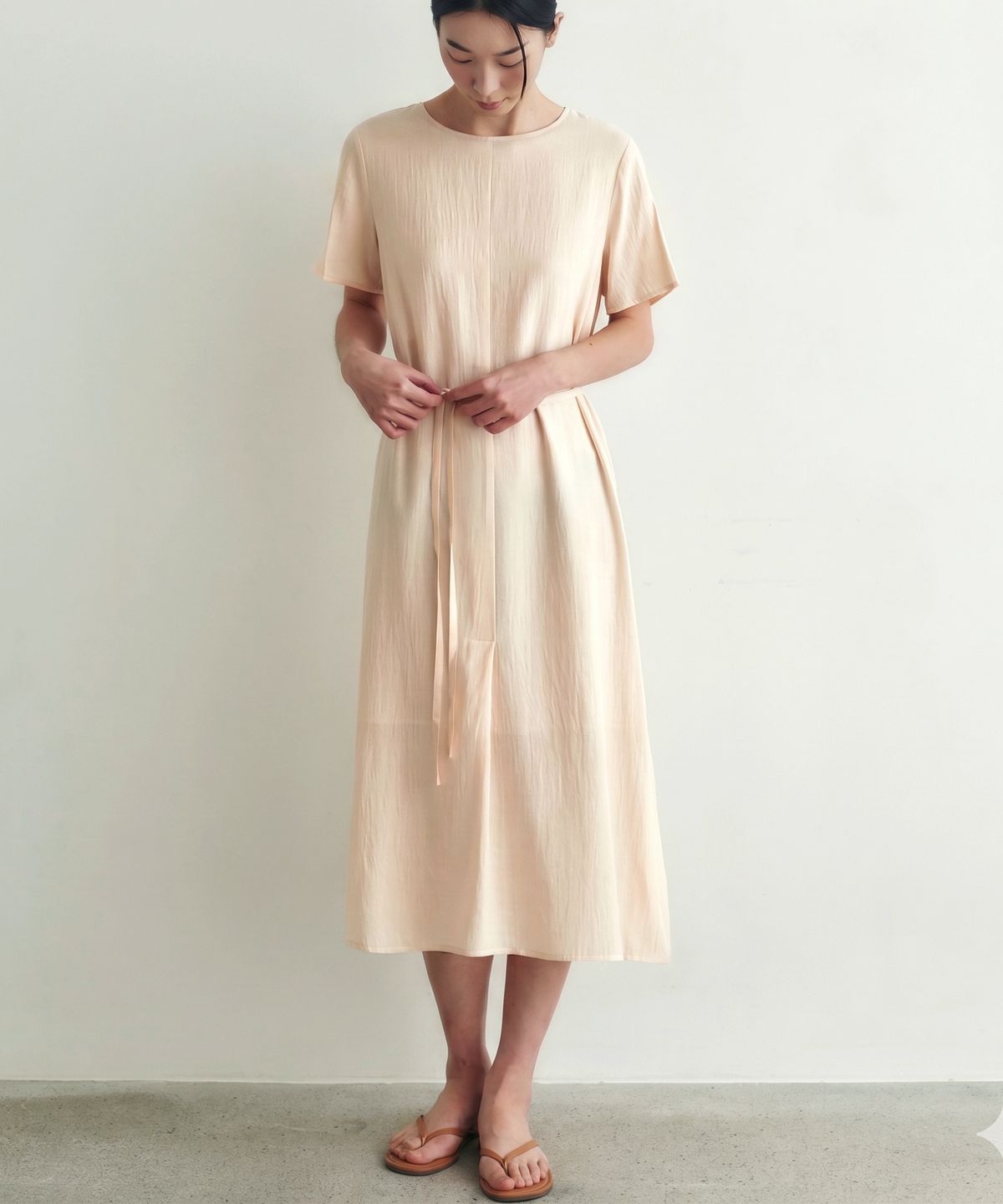 앳모어(ATMORE) 마린 루즈 롱 드레스 (peach)