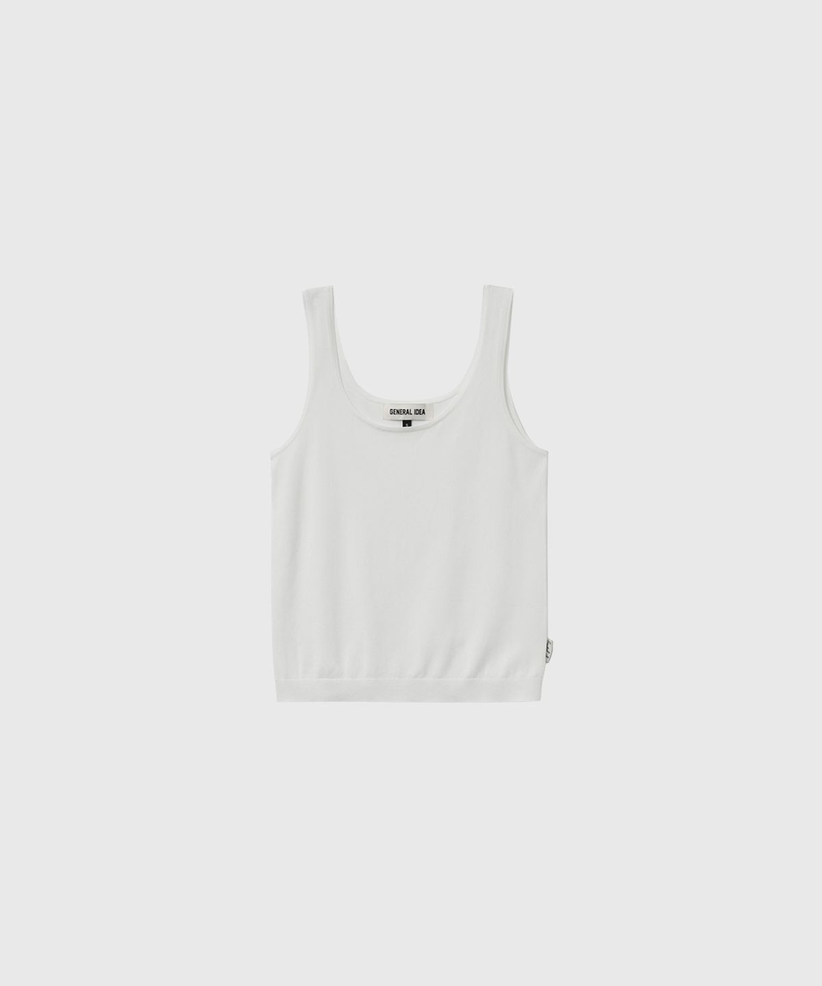 제너럴아이디어(GENERALIDEA) 온도컷 U넥 니트 슬리브리스 [WHITE] / GF2LKP537
