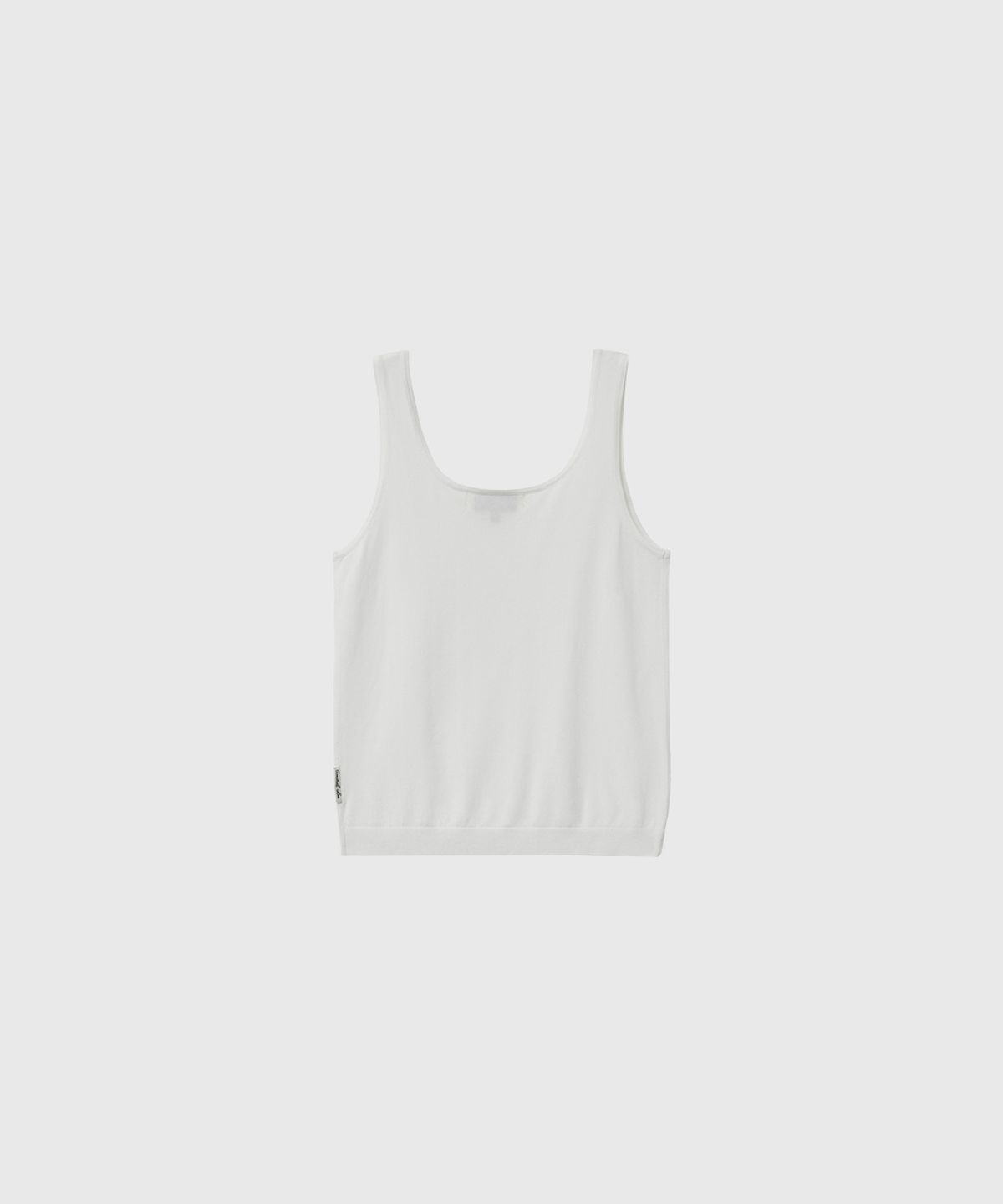제너럴아이디어(GENERALIDEA) 온도컷 U넥 니트 슬리브리스 [WHITE] / GF2LKP537