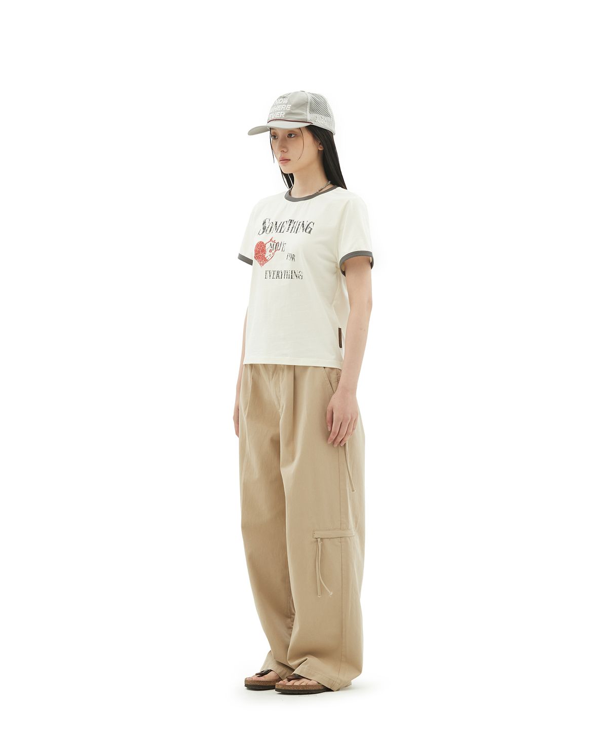 데프가먼츠(DEFGARMENTS) SOMETHING HEART RINGER T-SHIRTS [IVORY]