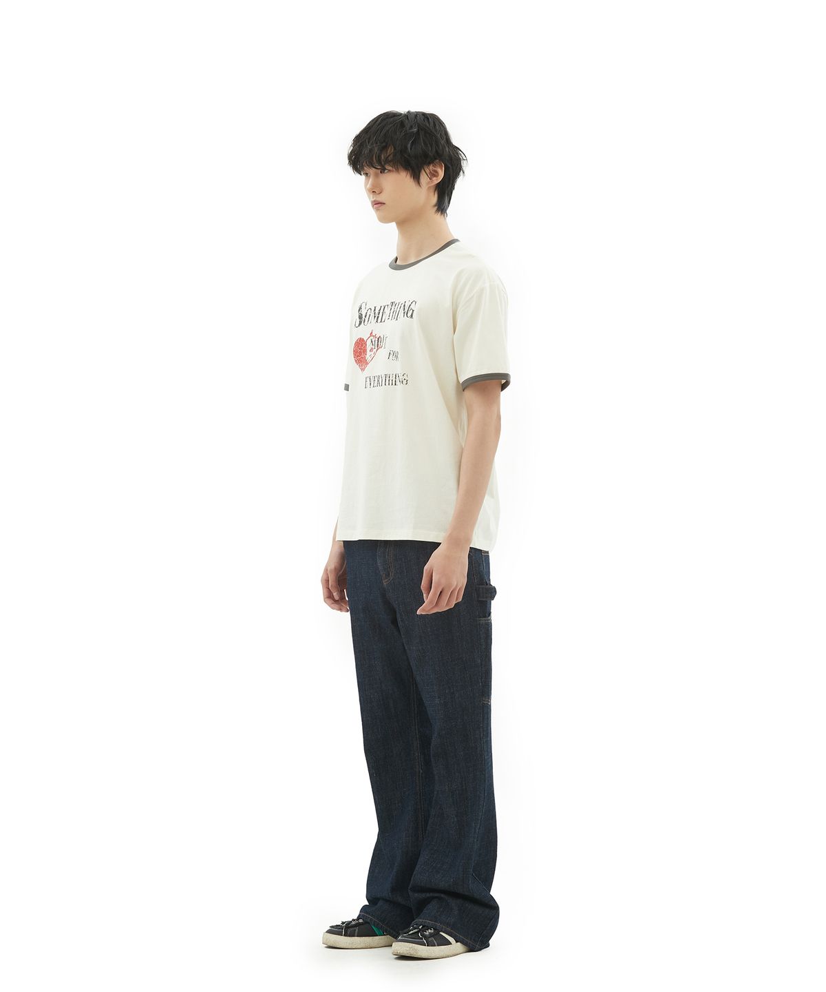 데프가먼츠(DEFGARMENTS) SOMETHING HEART RINGER T-SHIRTS [IVORY]
