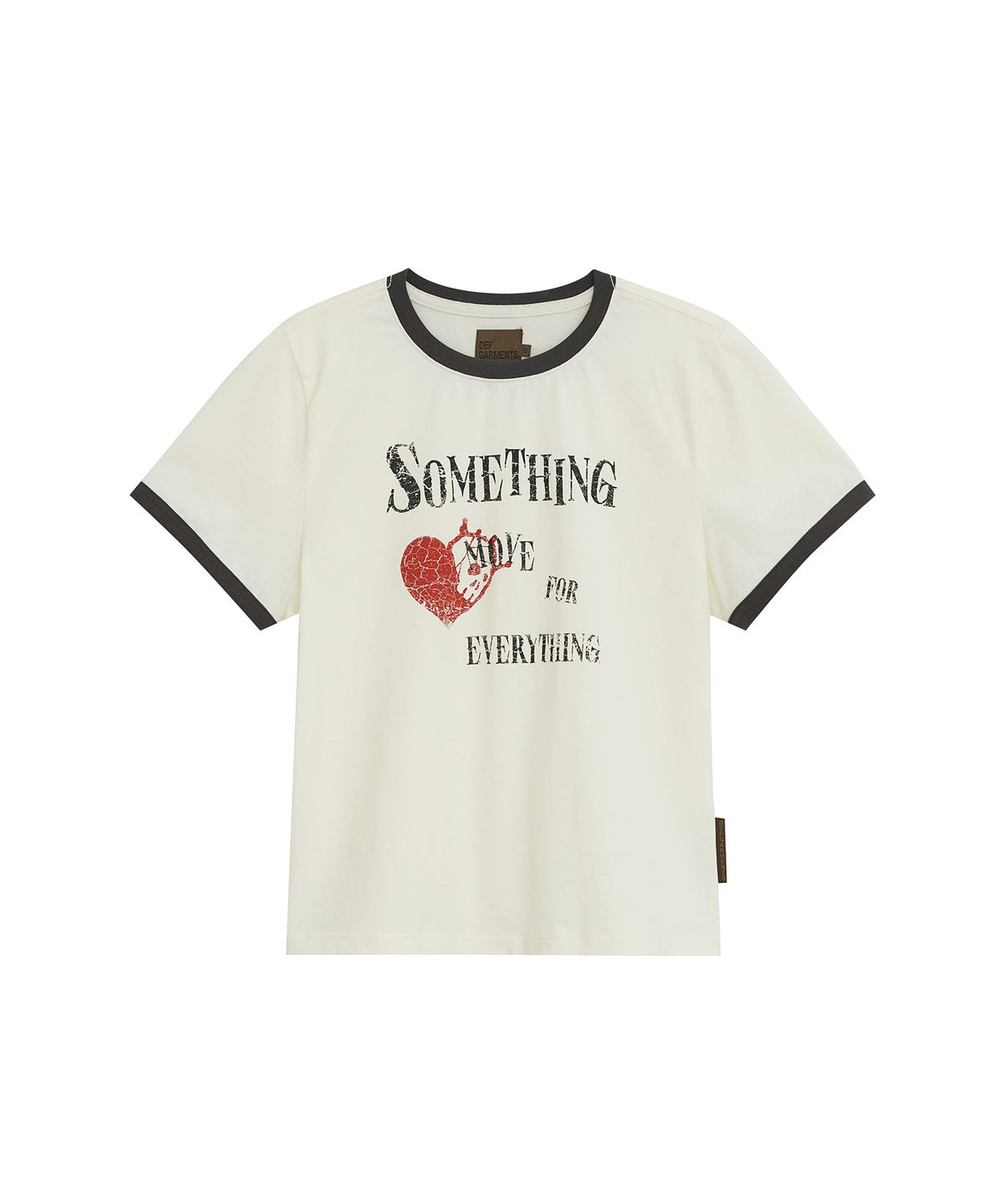 데프가먼츠(DEFGARMENTS) SOMETHING HEART RINGER T-SHIRTS [IVORY]
