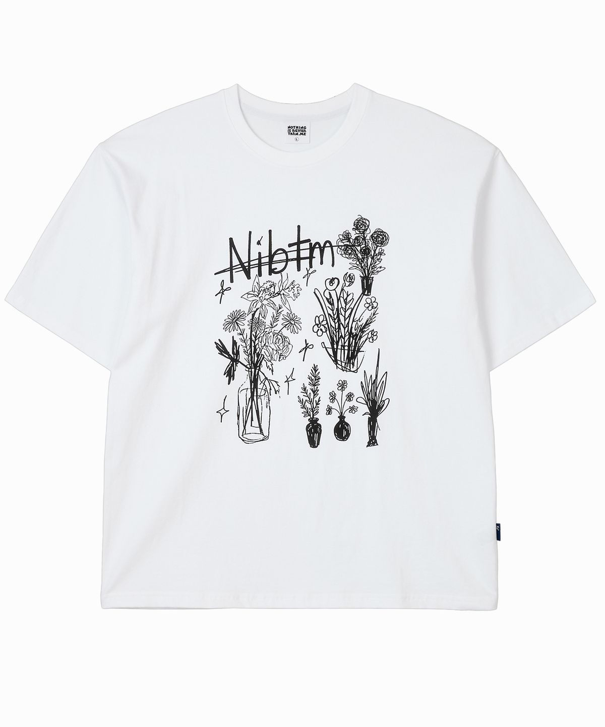 낫띵이즈베럴댄미(NOTHINGISBETTERTHANME) FLOWER SKETCH TEE_white
