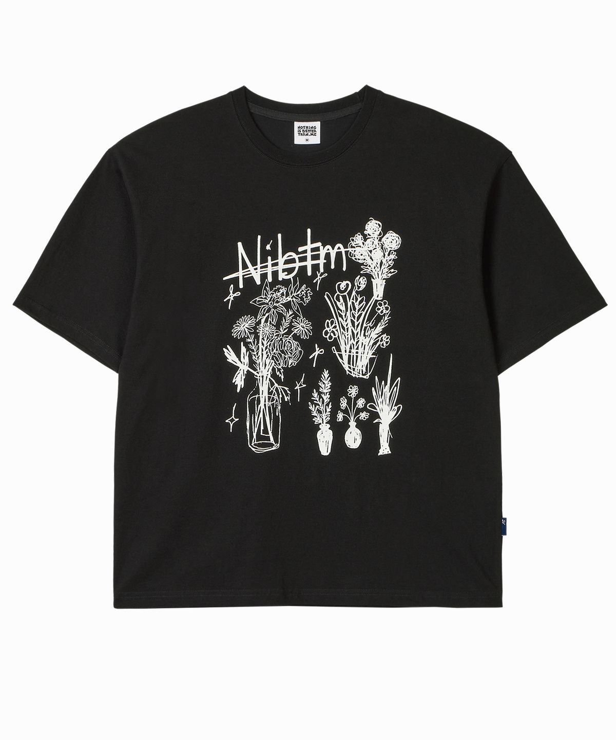 낫띵이즈베럴댄미(NOTHINGISBETTERTHANME) FLOWER SKETCH TEE_black
